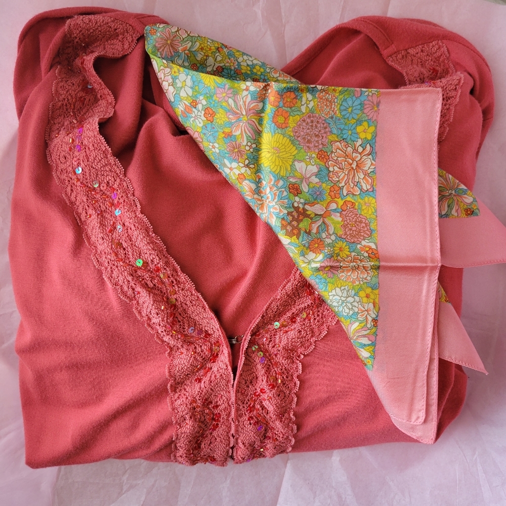 Emma James Woman Soft Sequined Cardigan Shrug ~ Pretty & Sparkly ~ (1X?) FINAL - Picture 8 of 8